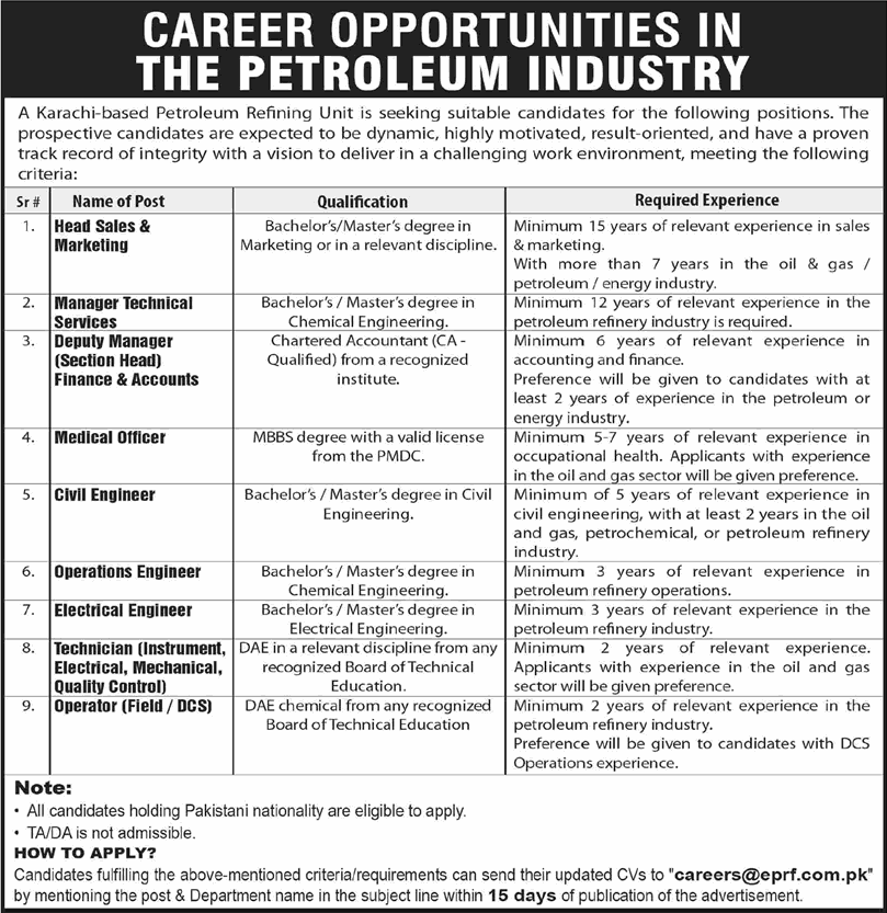 ENAR Petroleum Jobs 2026